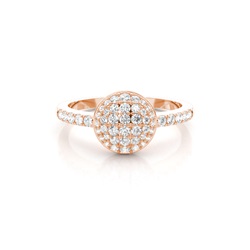White Gold Round Diamond Engagement Ring