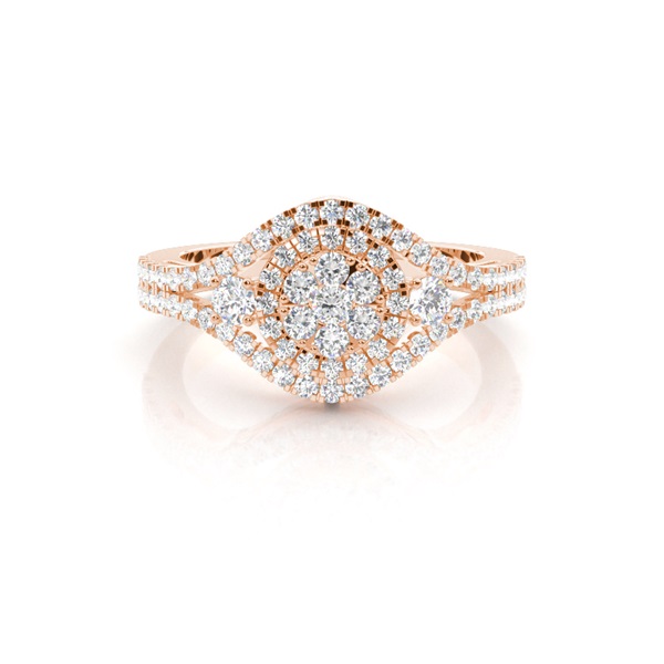 White Gold Round Diamond Engagement Ring