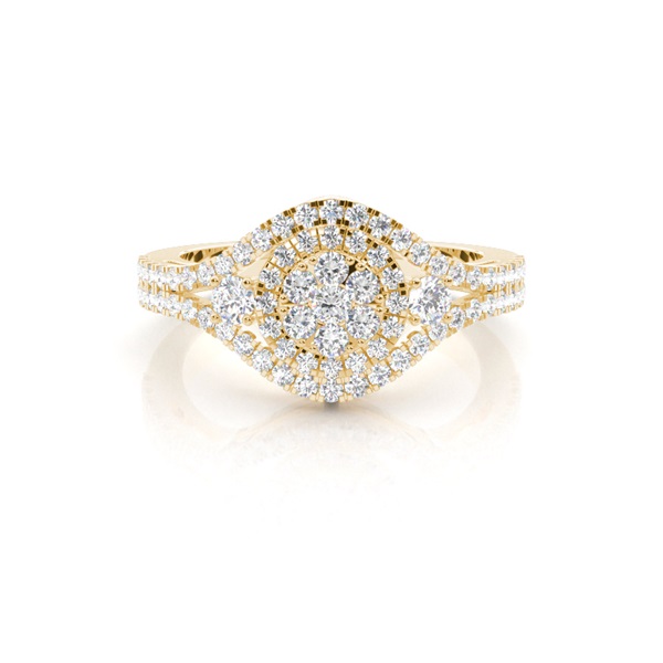 Diamantenring in einer Kanalfassung