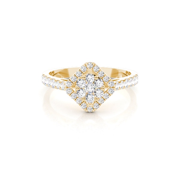 Full Bezel Setting Medium Engagement Ring