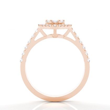 Medium Diamant Ring in einer Zargenfassung 