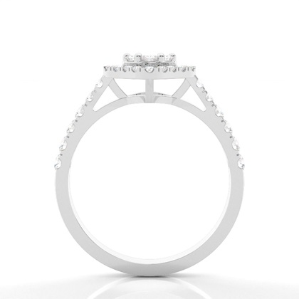 Medium Diamant Ring in einer Zargenfassung 