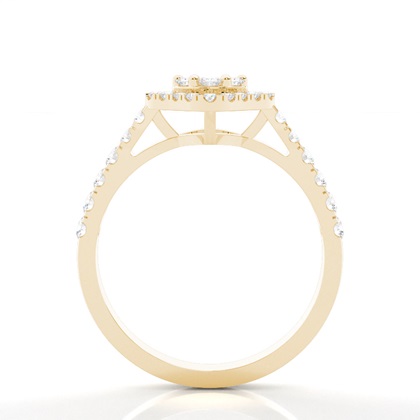 Medium Diamant Ring in einer Zargenfassung 