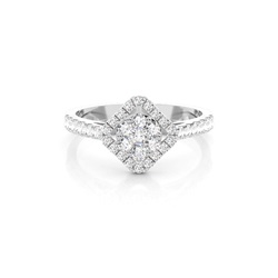Medium Diamant Ring in einer Zargenfassung 