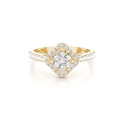Medium Diamant Ring in einer Zargenfassung 