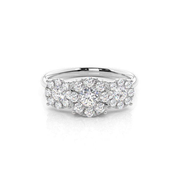 White Gold Round Diamond Engagement Ring