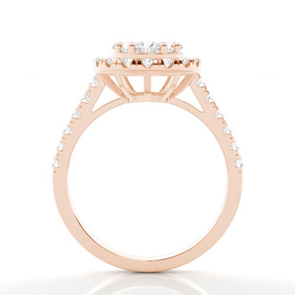 Rose Gold Cluster Engagement Rings