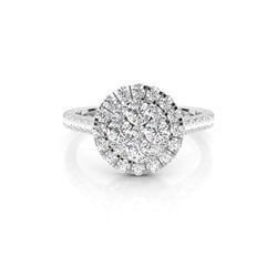 Medium Diamant Verlobungsring in einer Krappenfassung