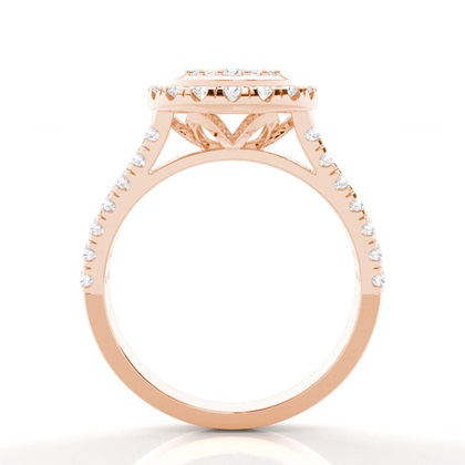 Medium Diamant Ring in einer Zargenfassung 