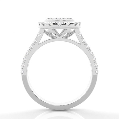 Medium Diamant Ring in einer Zargenfassung 