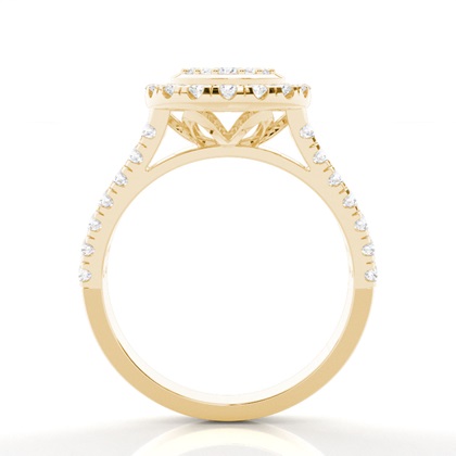 Medium Diamant Ring in einer Zargenfassung 