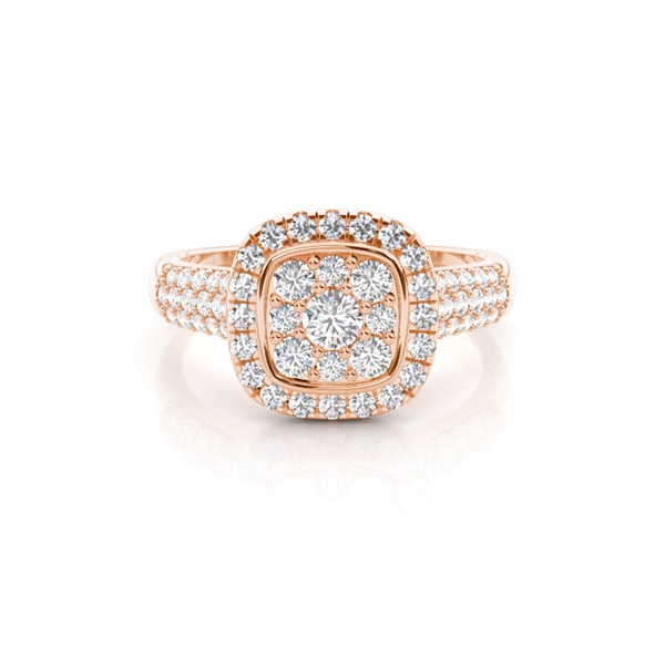 Semi Bezel Setting Medium Engagement Ring