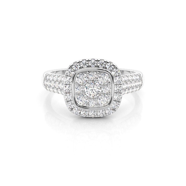 Semi Bezel Setting Medium Engagement Ring