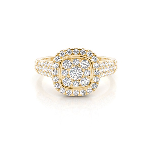 Semi Bezel Setting Medium Engagement Ring