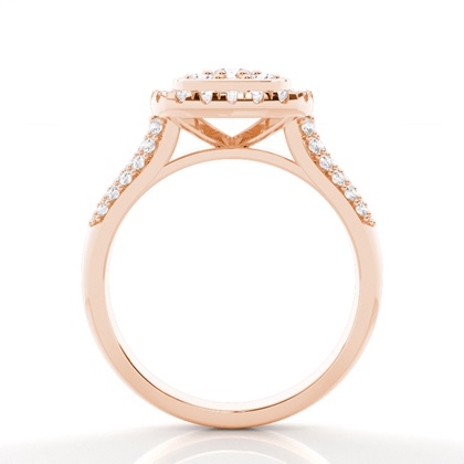 Rose Gold Cluster Engagement Rings