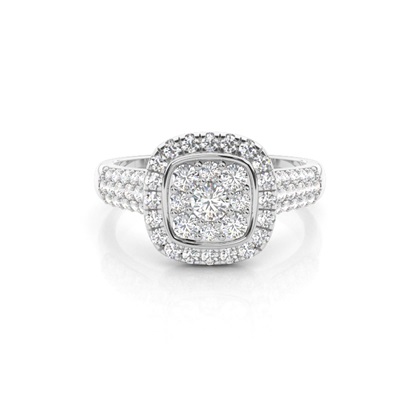 Semi Bezel Setting Medium Engagement Ring