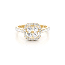Medium Diamant Verlobungsring in einer Krappenfassung