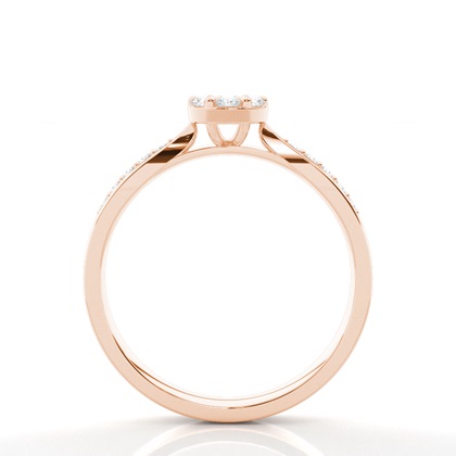 Rose Gold Diamond Cluster Rings