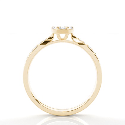 Yellow Gold Cluster Diamond Rings