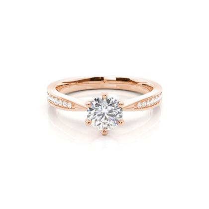 Rose Gold Diamond Engagement Rings