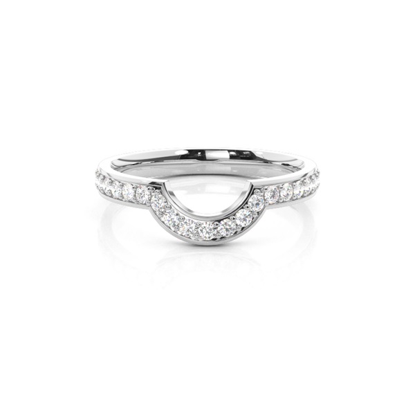 2.50mm Studded Slight Comfort Fit Diamond Shaped Band