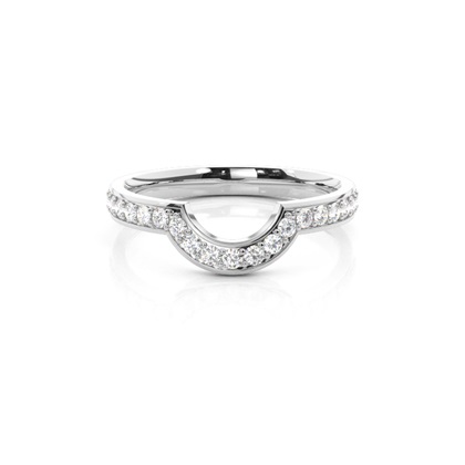 2.50mm Studded Slight Comfort Fit Diamond Shaped Band