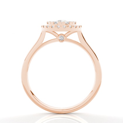 Rose Gold Cluster Engagement Rings