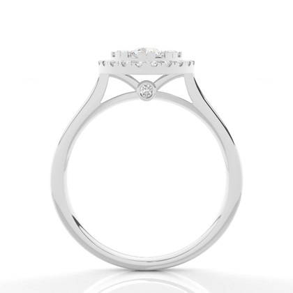 Pressure Setting Round Diamond Cluster Ring