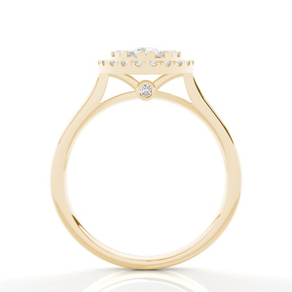 Yellow Gold Cluster Engagement Rings