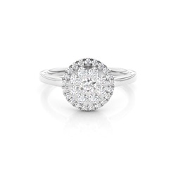 Diamantenring in einer Krappenfassung