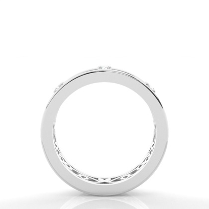 5.00mm Studded Slight Comfort Fit Diamond Wedding Band