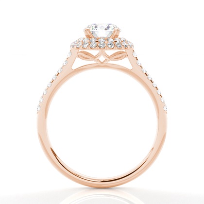 Rose Gold Side Stone Diamond Rings
