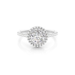 Diamantenring in einer Krappenfassung