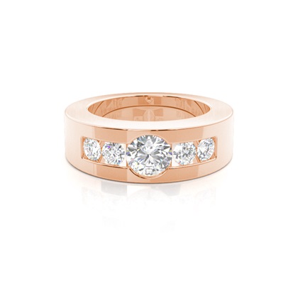 Rose Gold 5 Stone Diamond Rings