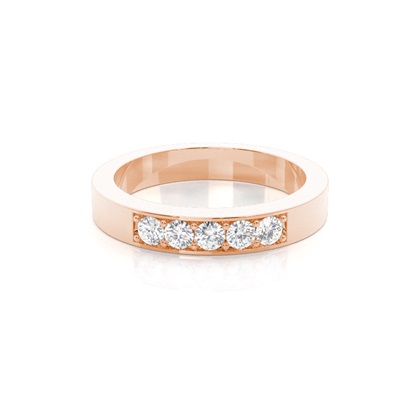 Rose Gold 5 Stone Diamond Rings