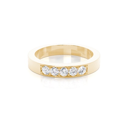 Yellow Gold 5 Stone Diamond Rings