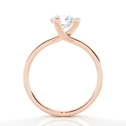 Rotgold Solitärringe Diamantringe