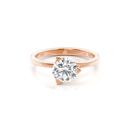 Rose Gold Solitaire Diamond Engagement Rings