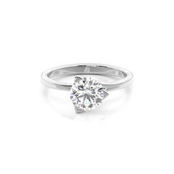 Diamant Verlobungsring in einer Krappenfassung mit Schulter Diamanten