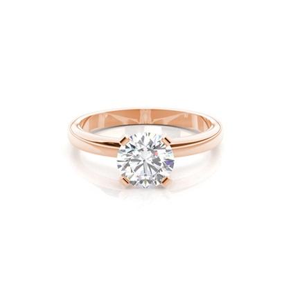 Rose Gold Solitaire Diamond Rings