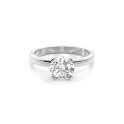 Diamant Verlobungsring in einer Krappenfassung mit Schulter Diamanten