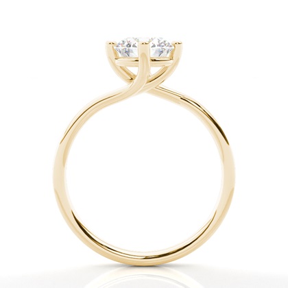 Yellow Gold Solitaire Diamond Engagement Rings 