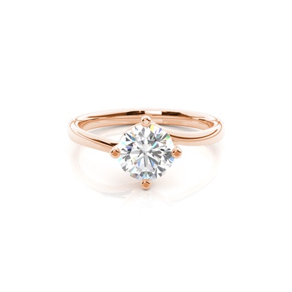 Rose Gold Solitaire Diamond Engagement Rings