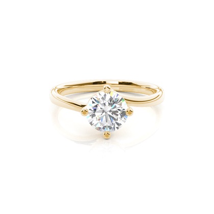 Yellow Gold Solitaire Diamond Engagement Rings