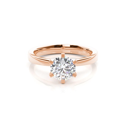 Rose Gold Solitaire Diamond Rings