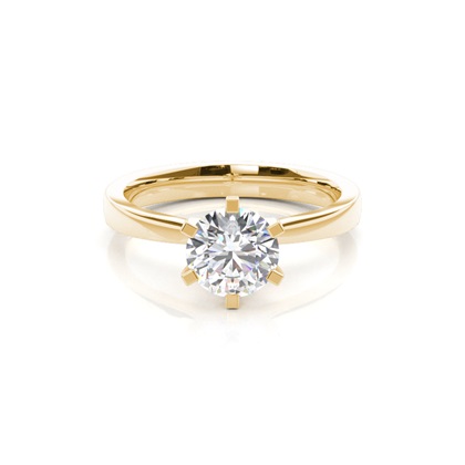 Yellow Gold Solitaire Diamond Rings