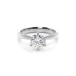 Diamantenring in einer Krappenfassung