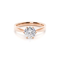 Diamant Verlobungsring in einer Krappenfassung mit Schulter Diamanten