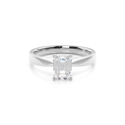 Emerald Solitaire Diamond Rings