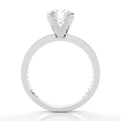 4 Prong Setting Side Stone Engagement Ring